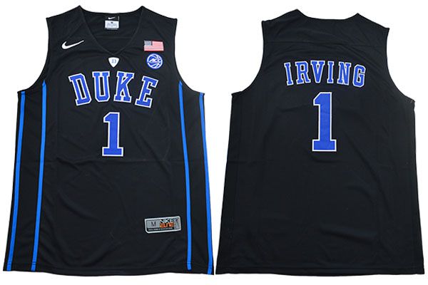 Men Duke Blue Devils 1 Irving Black Nike NBA NCAA Jerseys